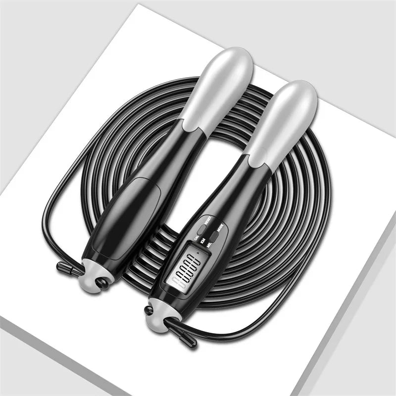 Smart Cordless Jump Rope with LCD Counter - Electronic Fitness Skipping Rope for Gym & Crossfit Training