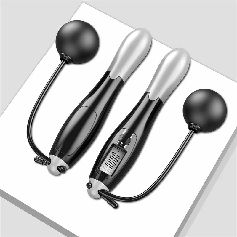 Smart Cordless Jump Rope with LCD Counter - Electronic Fitness Skipping Rope for Gym & Crossfit Training