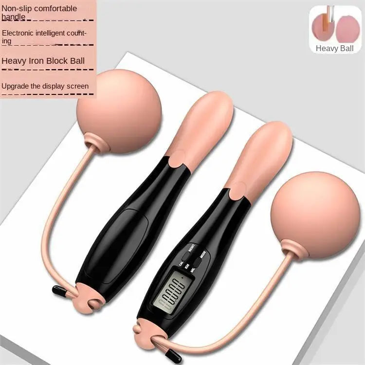 Smart Cordless Jump Rope with LCD Counter - Electronic Fitness Skipping Rope for Gym & Crossfit Training