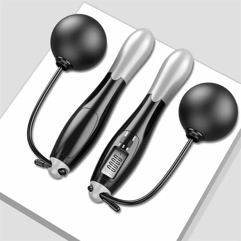 Smart Cordless Jump Rope with LCD Counter - Electronic Fitness Skipping Rope for Gym & Crossfit Training
