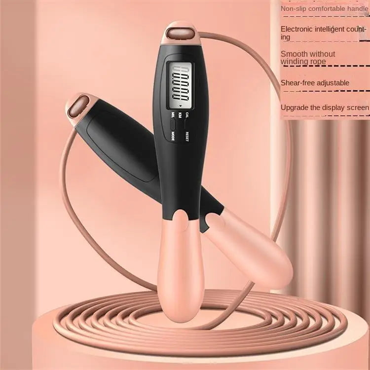 Smart Cordless Jump Rope with LCD Counter - Electronic Fitness Skipping Rope for Gym & Crossfit Training