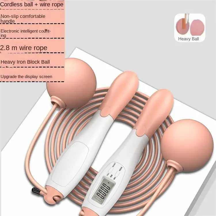 Smart Cordless Jump Rope with LCD Counter - Electronic Fitness Skipping Rope for Gym & Crossfit Training