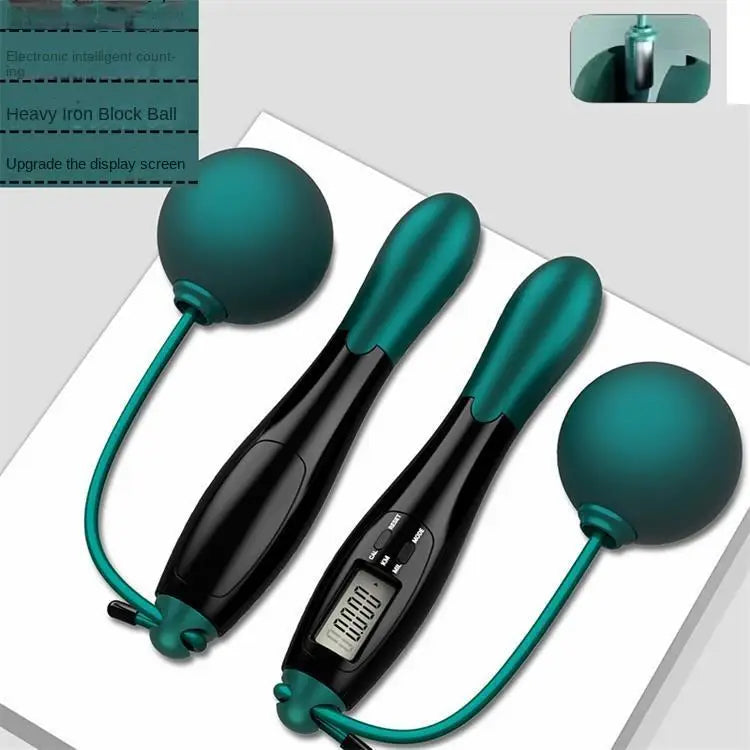 Smart Cordless Jump Rope with LCD Counter - Electronic Fitness Skipping Rope for Gym & Crossfit Training