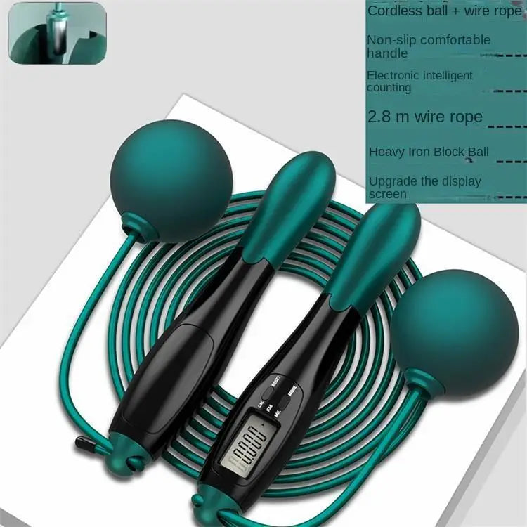 Smart Cordless Jump Rope with LCD Counter - Electronic Fitness Skipping Rope for Gym & Crossfit Training