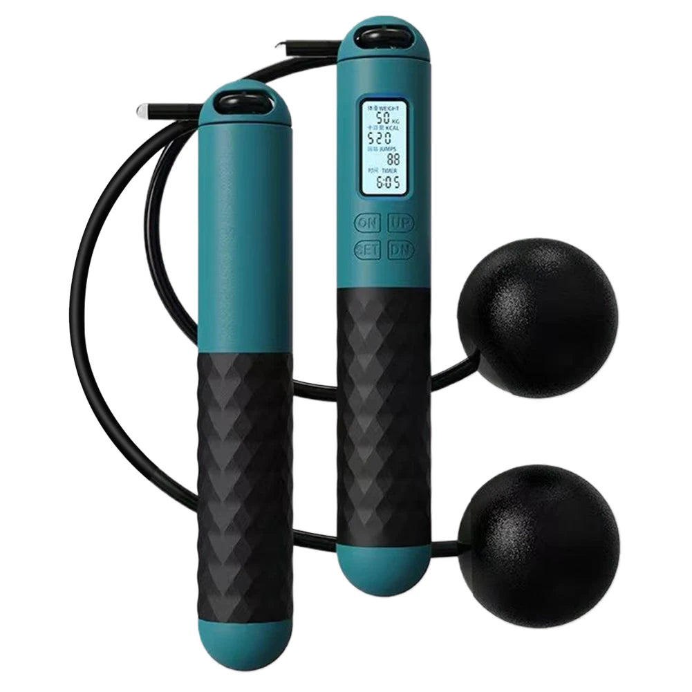 Smart Cordless Jump Rope - Digital Counter, Calorie Tracker & Adjustable Length for Indoor Fitness