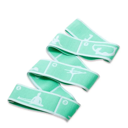 Elastic Yoga Stretching Belt - Dance Resistance Band for Pilates Exercise & Fitness Training