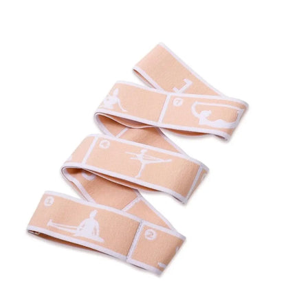 Elastic Yoga Stretching Belt - Dance Resistance Band for Pilates Exercise & Fitness Training