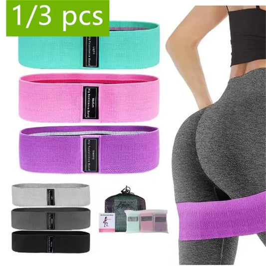 Fabric Resistance Booty Bands - Hip & Glute Workout Loop Set (3 Pieces)