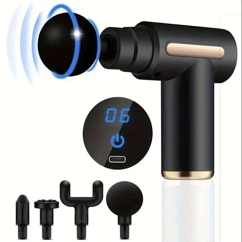 Electric Percussion Massage Gun - Deep Tissue Muscle Relaxation for Back, Neck & Shoulders