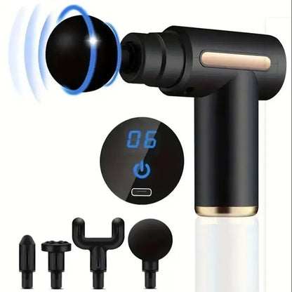 Electric Percussion Massage Gun - Deep Tissue Muscle Relaxation for Back, Neck & Shoulders