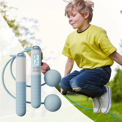 Smart Cordless Jump Rope - Digital Counter, Calorie Tracker & Adjustable Length for Indoor Fitness