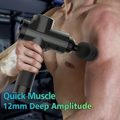 Electric Percussion Massage Gun - Deep Tissue Muscle Relaxation for Back, Neck & Shoulders